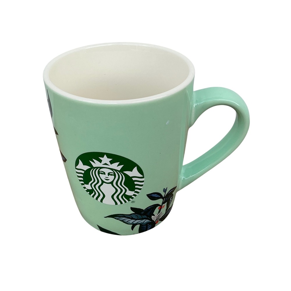 Starbucks 2021 Mint Green Floral Coffee Mug – 10 oz‎